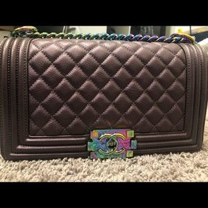 Coco iridescent medium boy bag